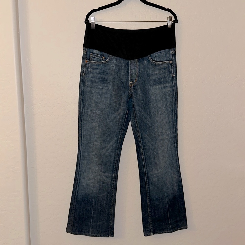 Citizens of Humanity Maternity Jeans style# 015-001 Bootcut size 31 medium wash. - Picture 4 of 16